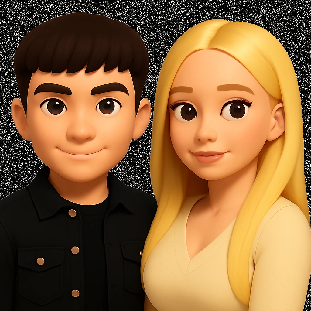 Make the upper body of the girl slightly more voluminous with very light and natural changes, and shift the girl slightly to the right. Preserve the original style and natural look of the image. emoji