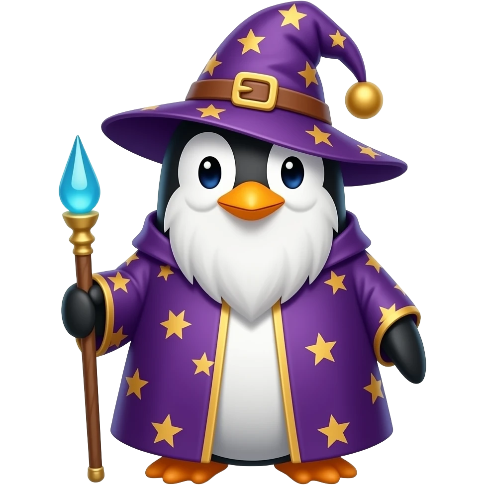 Penguin Wizard emoji
