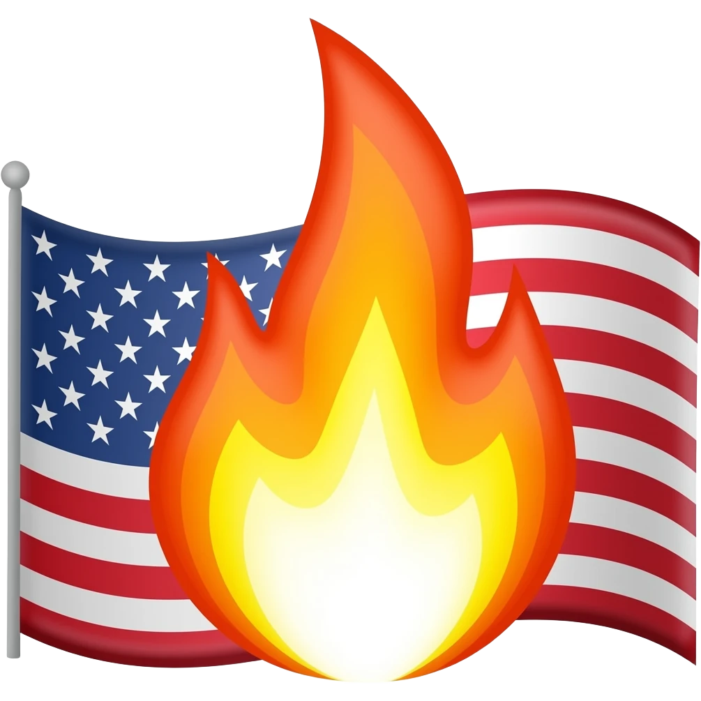 Emoji de una bandera de eventos en llamas emoji