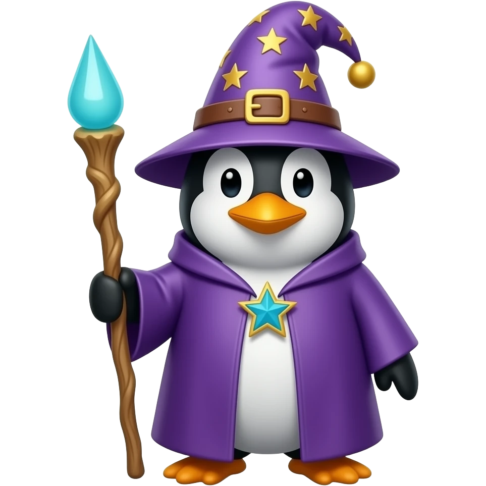Penguin Wizard emoji