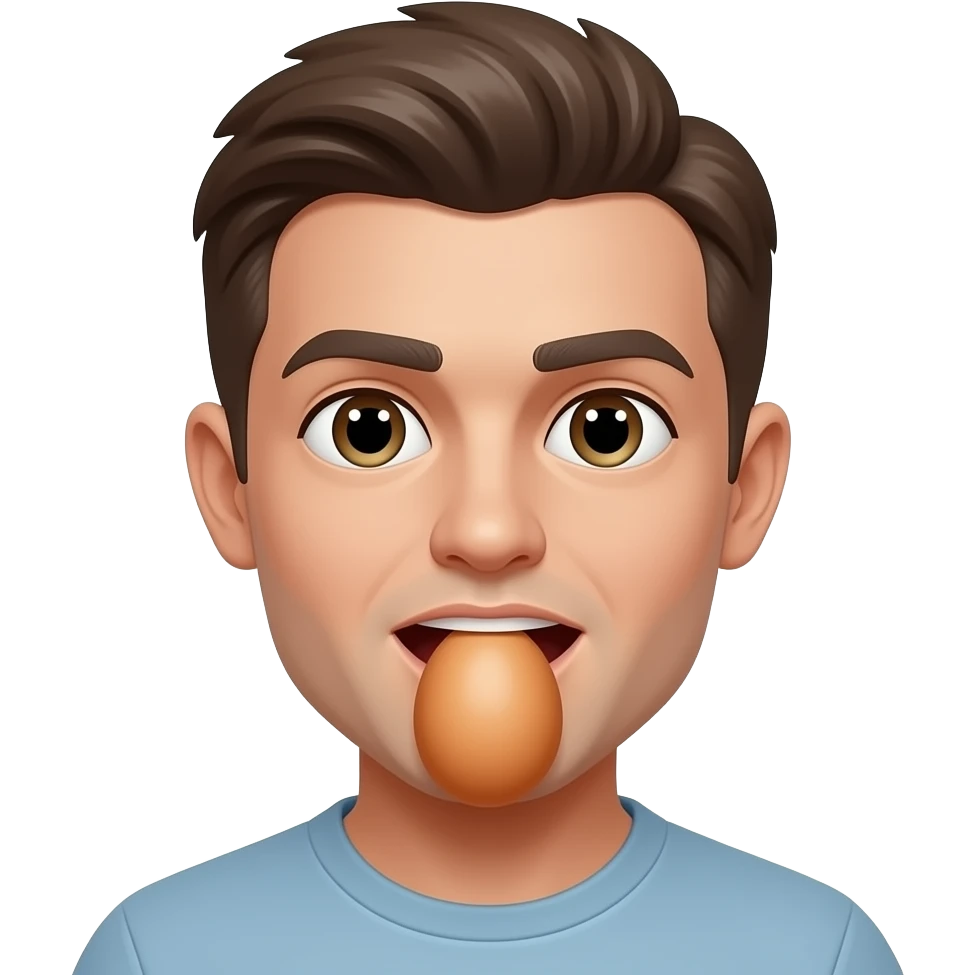egg in mouth emoji