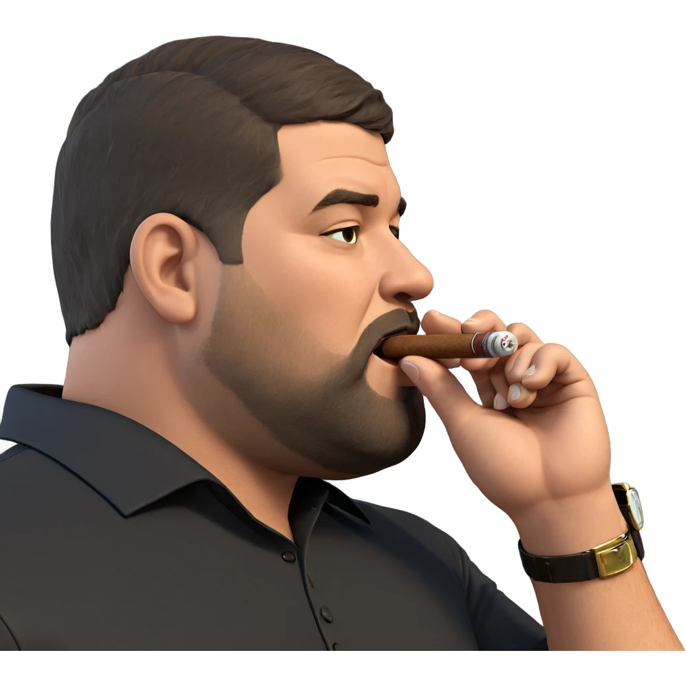 mature male with cigar emoji