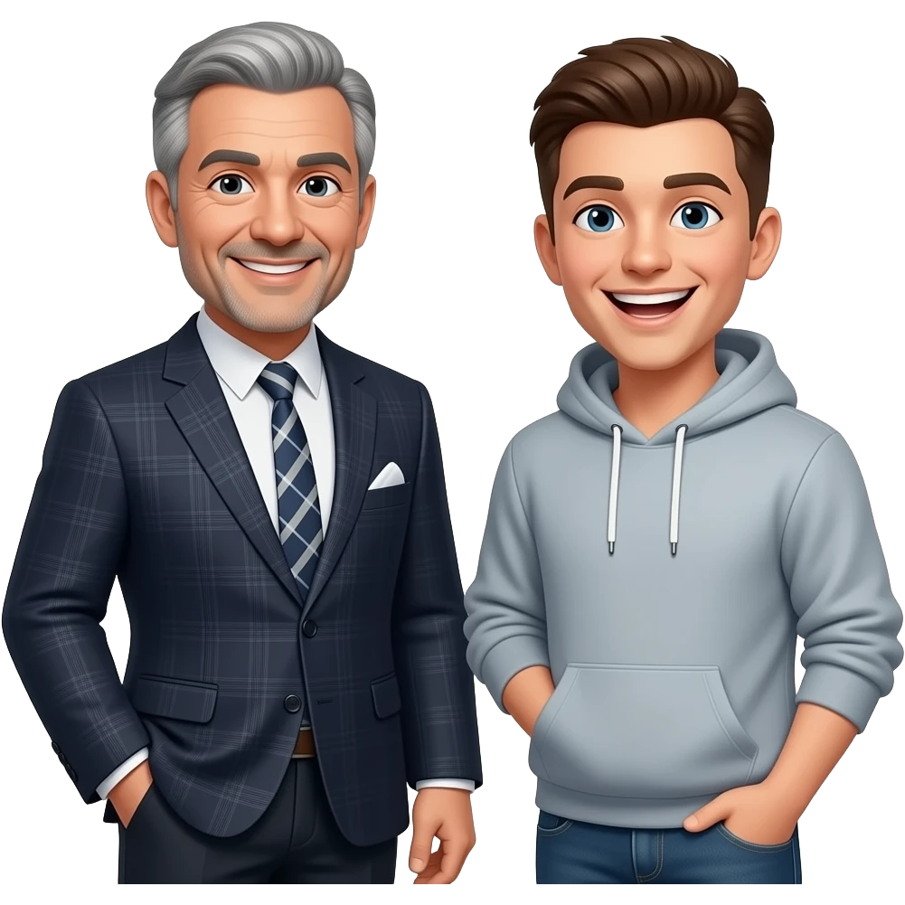 Older Gay Daddy and Twink emoji