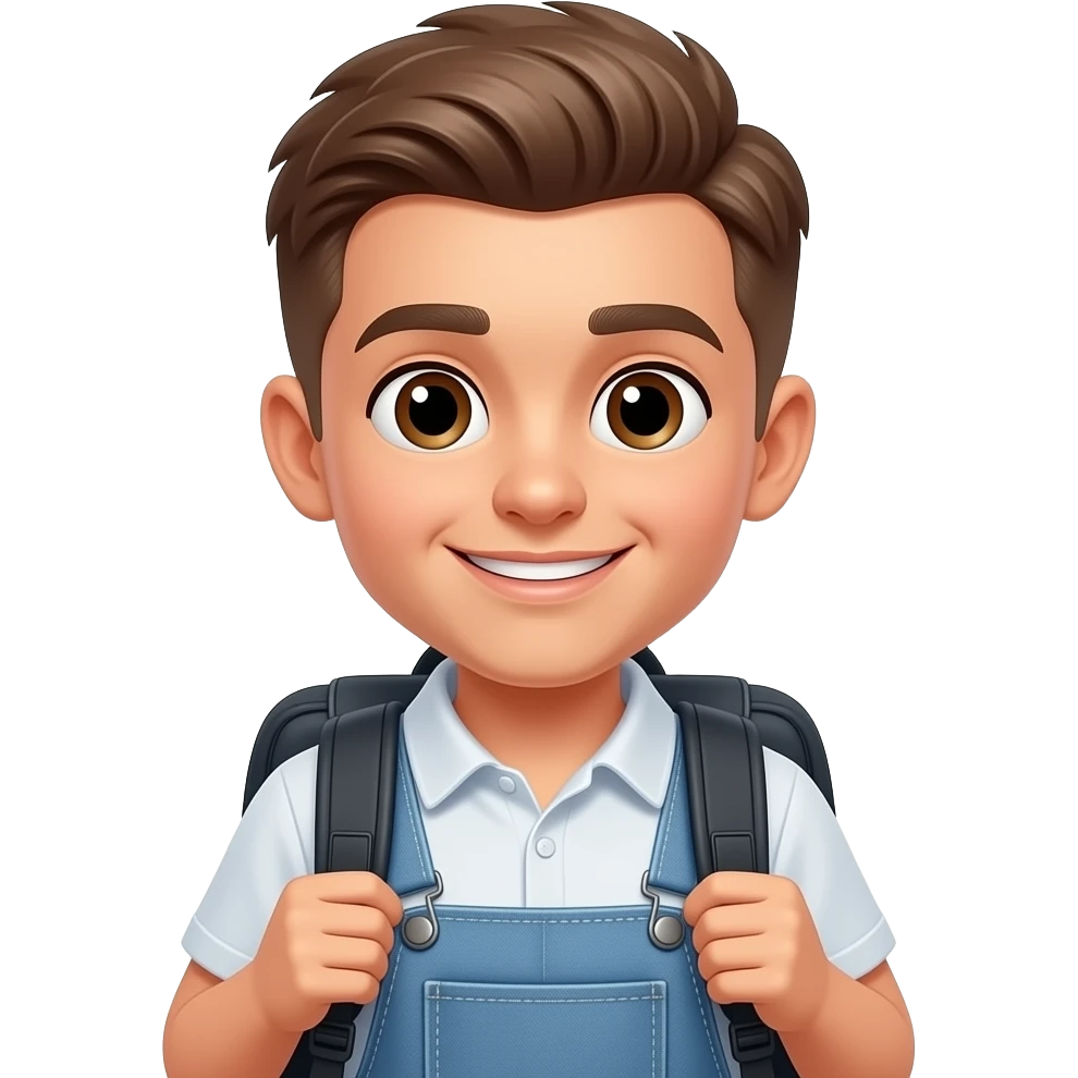 Hair style change and school bag emoji