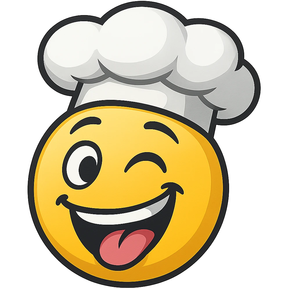 funny emoji with chef hat, remove background emoji