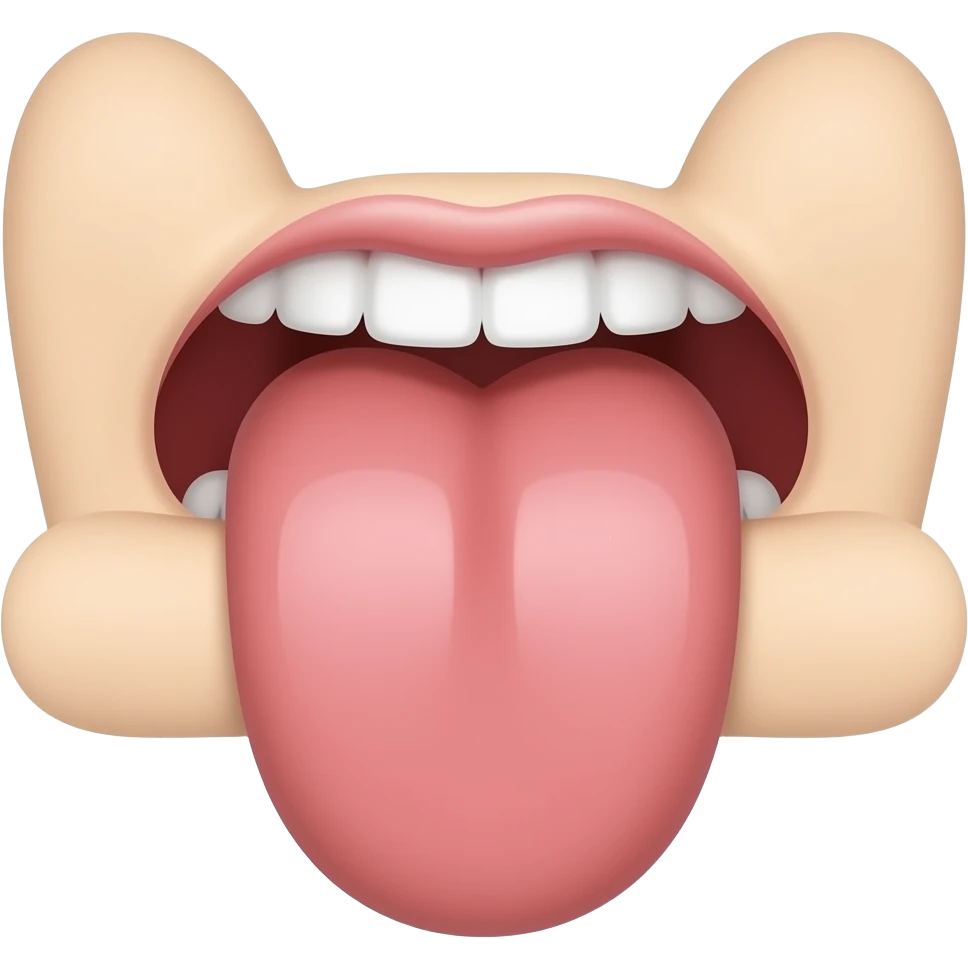 Tongue between fingers v shape emoji