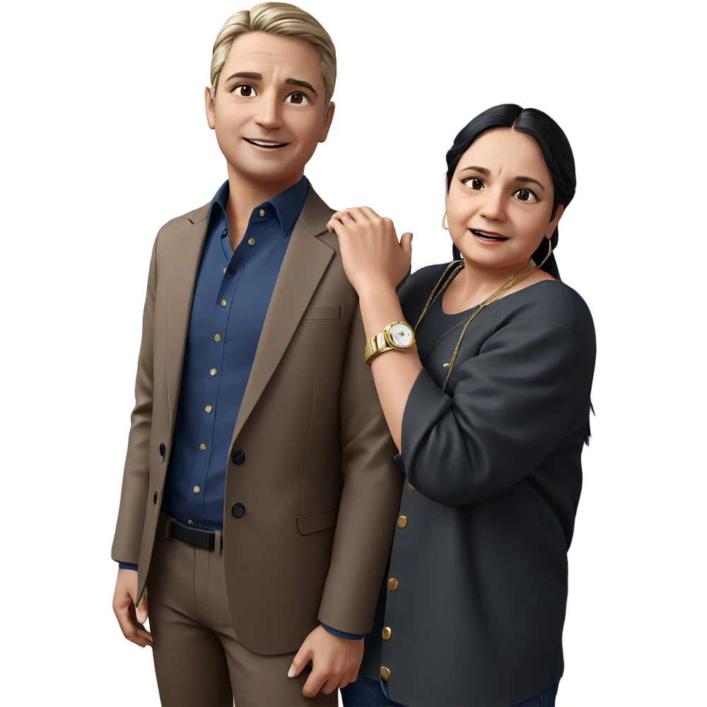 boy and girl fashion pose emoji
