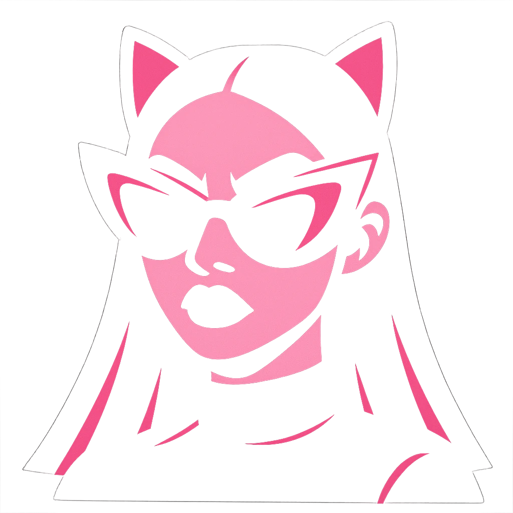 BLACKPINK-inspired gothic sunglasses, no hearts, bold and expressive, black and pink emoji