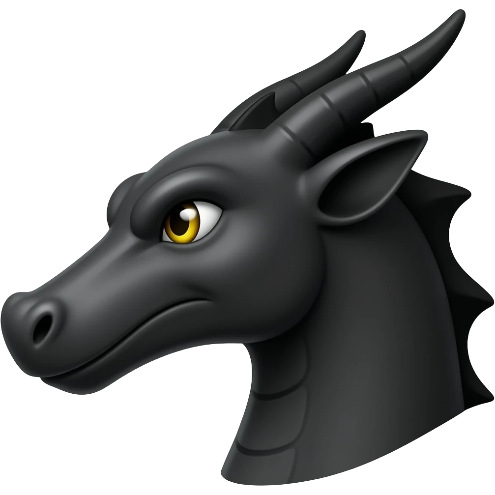 Cabeza de dragón negro emoji
