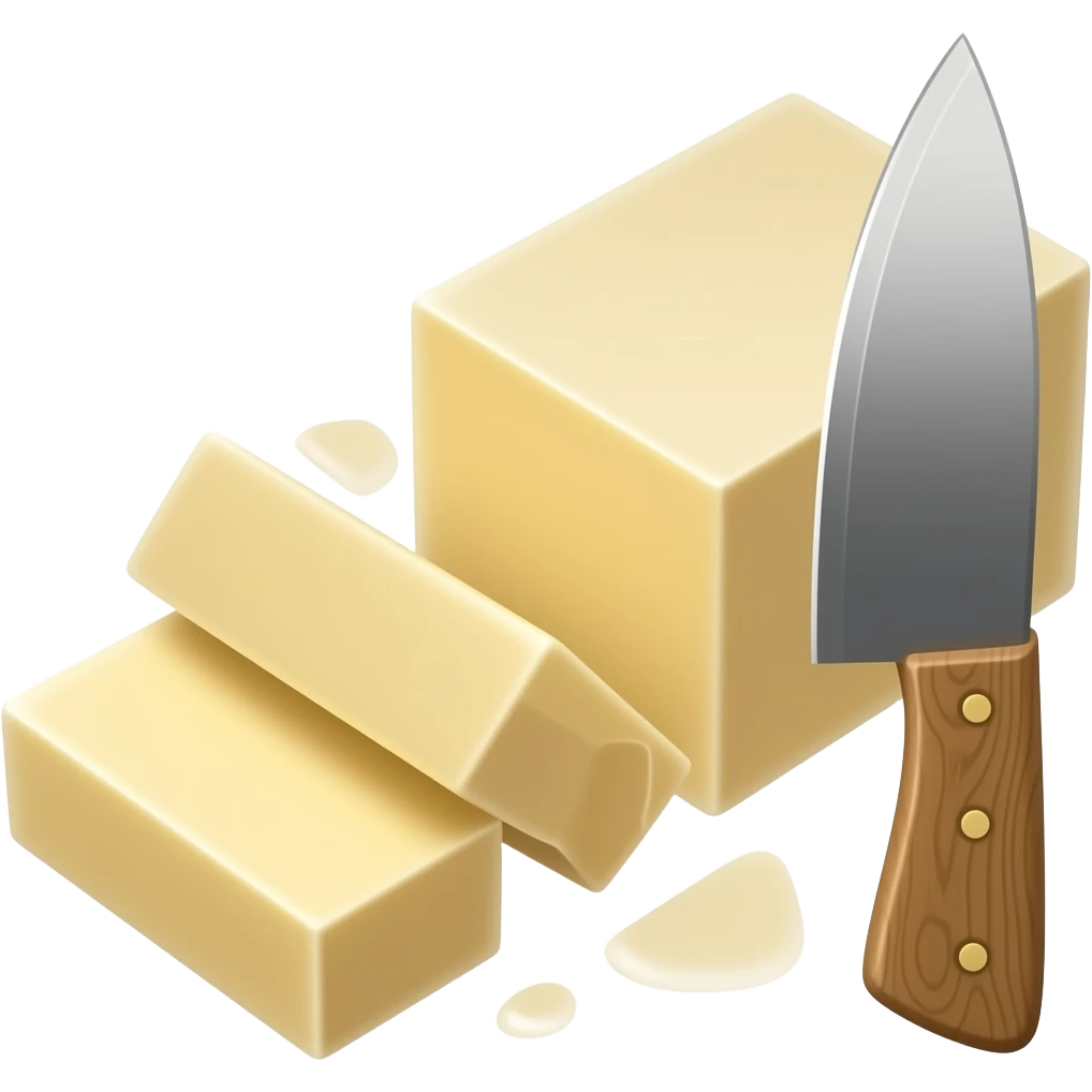 Knife-cut soap emoji