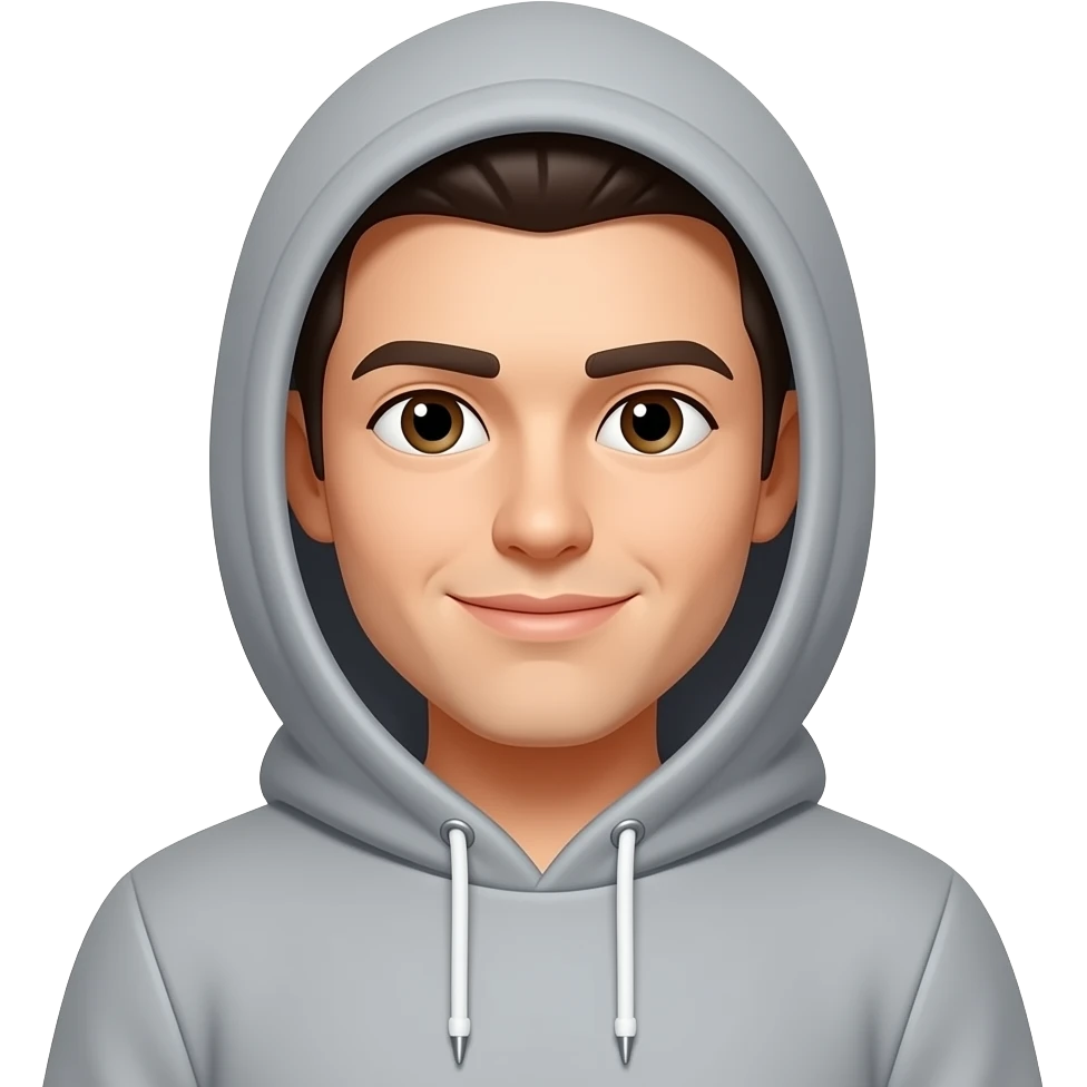 wearing Grey hoodie emoji