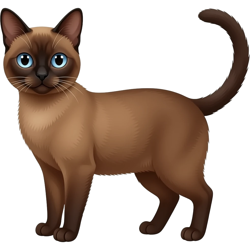 Burma dark brown cat emoji