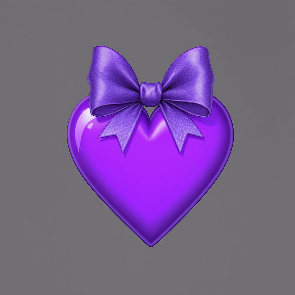 purple heart emoji with a bow emoji