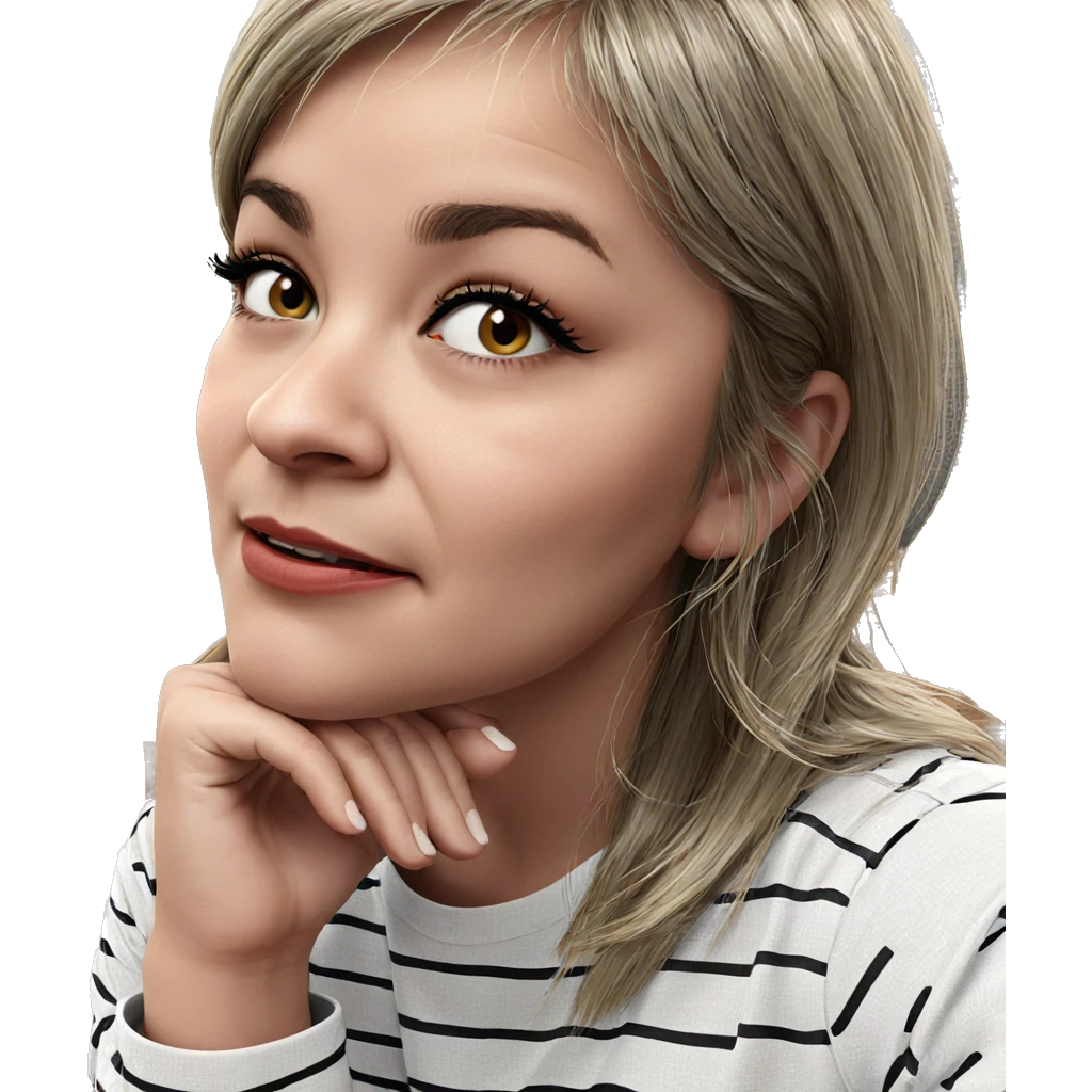 realistic portrait of girl emoji