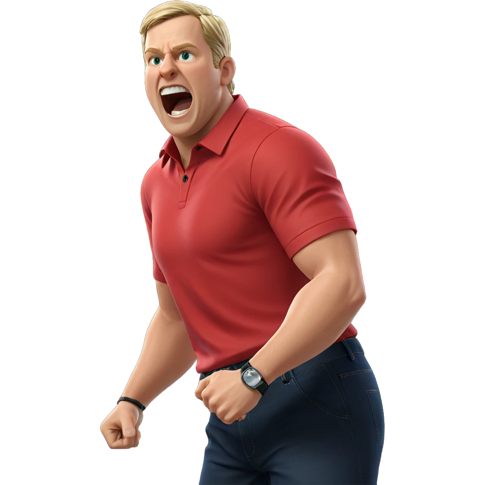 blonde boy in red shirt emoji