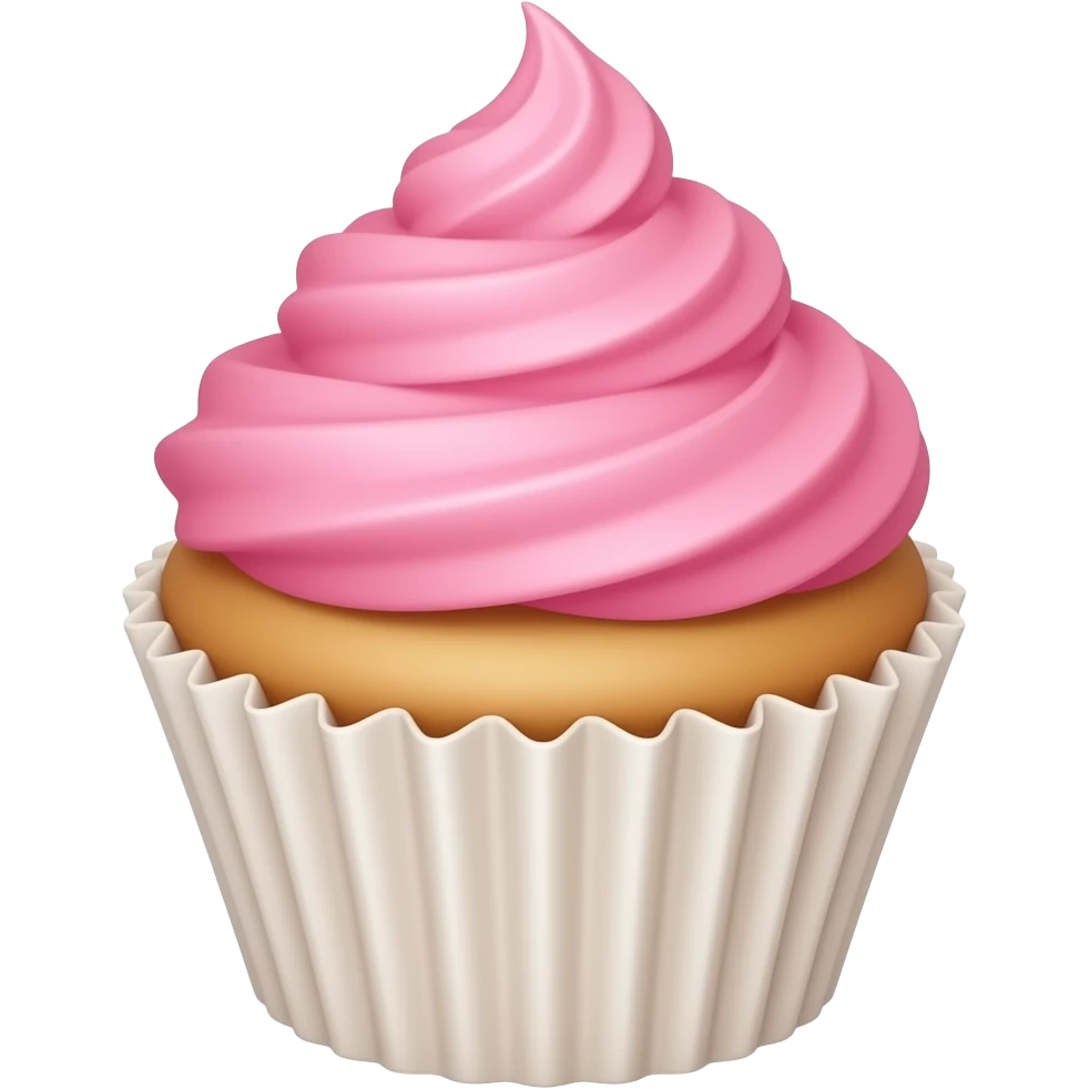 Cupcake with pink icing emoji