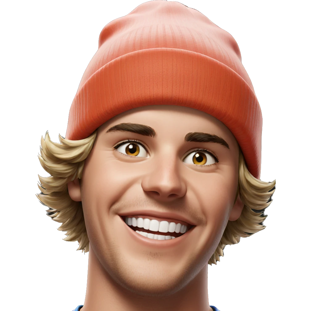 boy in beanie smiling emoji