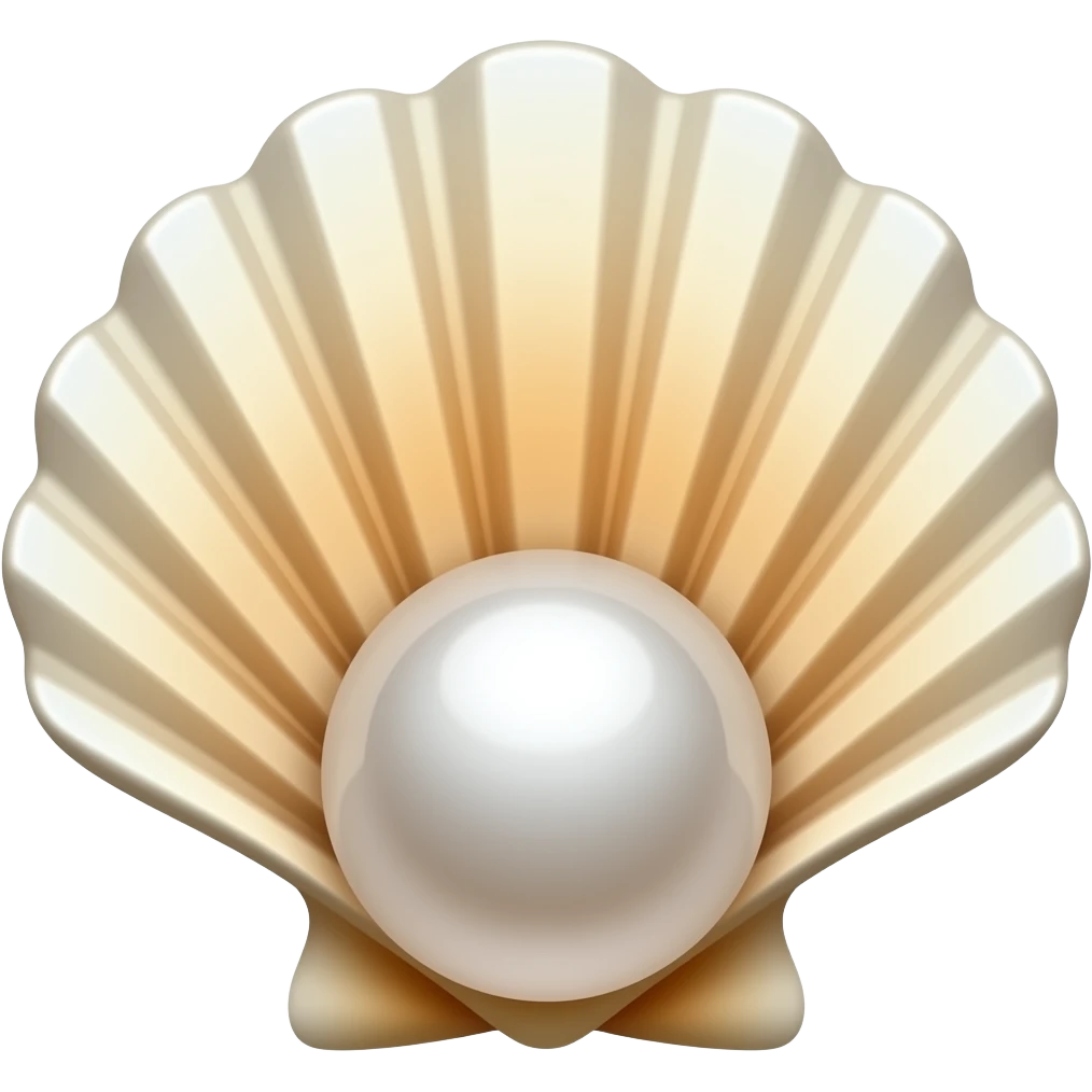 concha do mar com 1 perola emoji