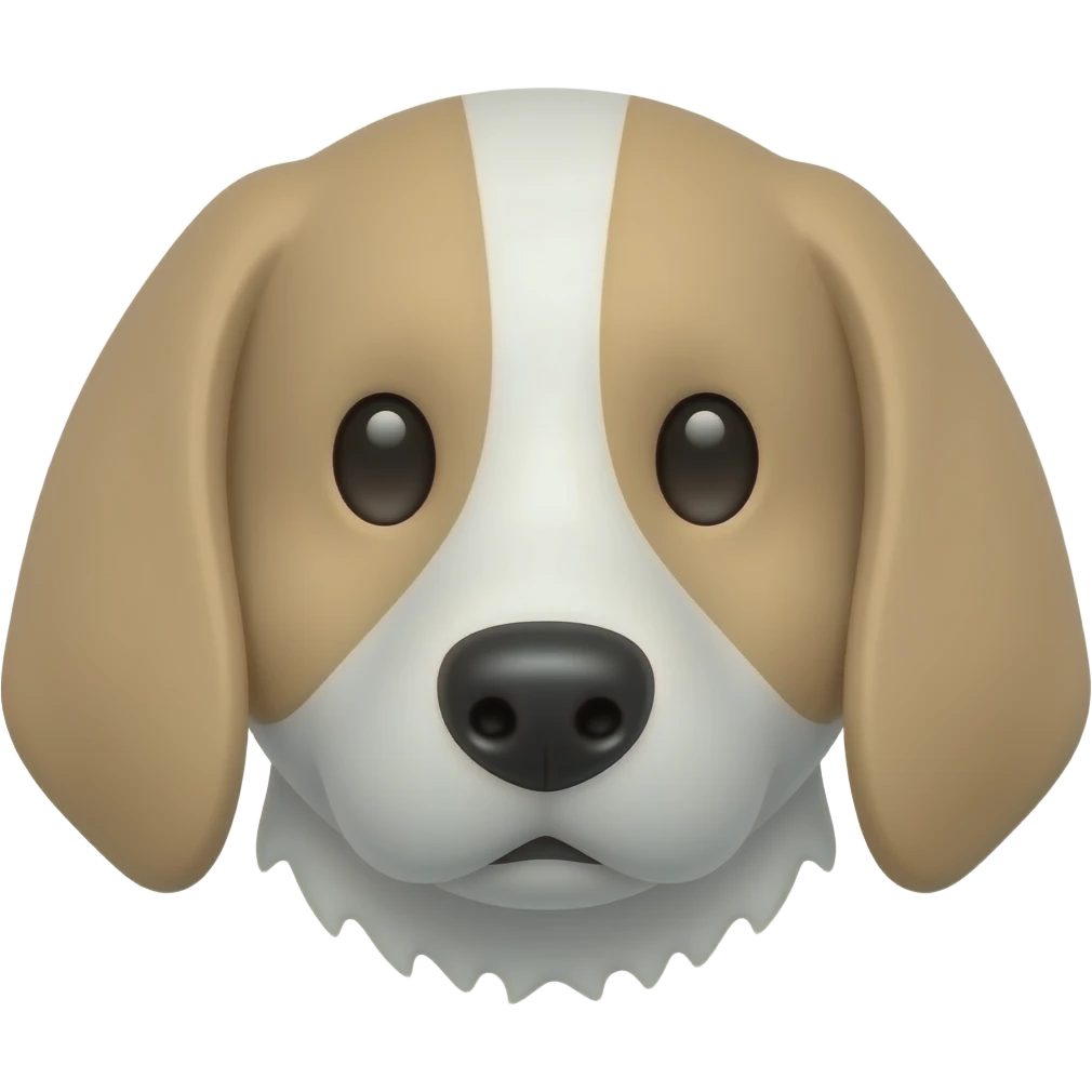 Contorno de cara de perro emoji