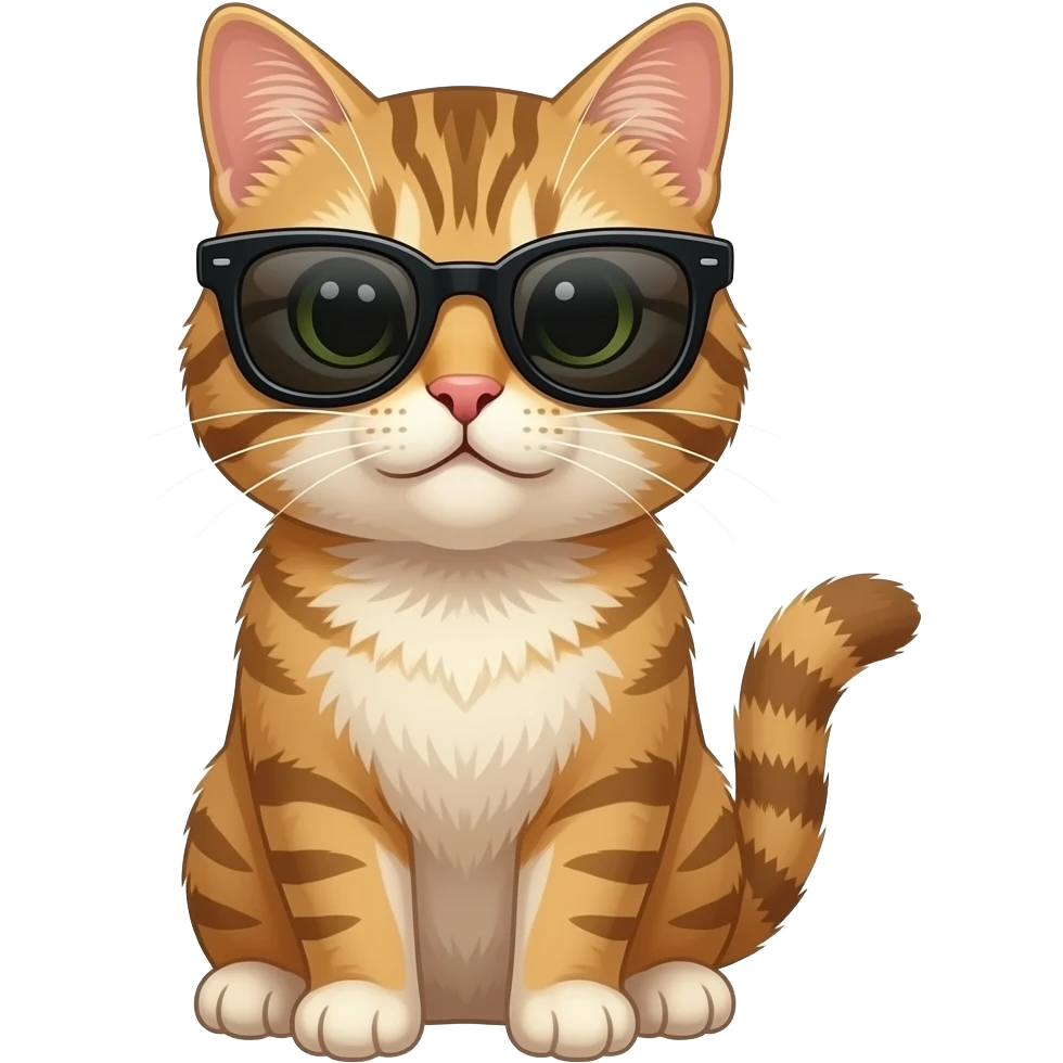 Cat wearing sunglasses emoji