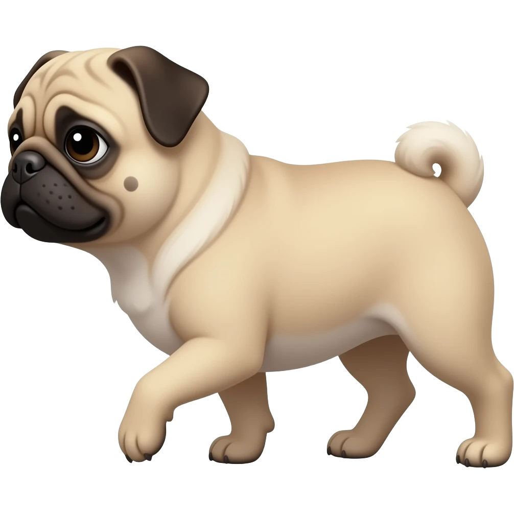 Pug andando emoji