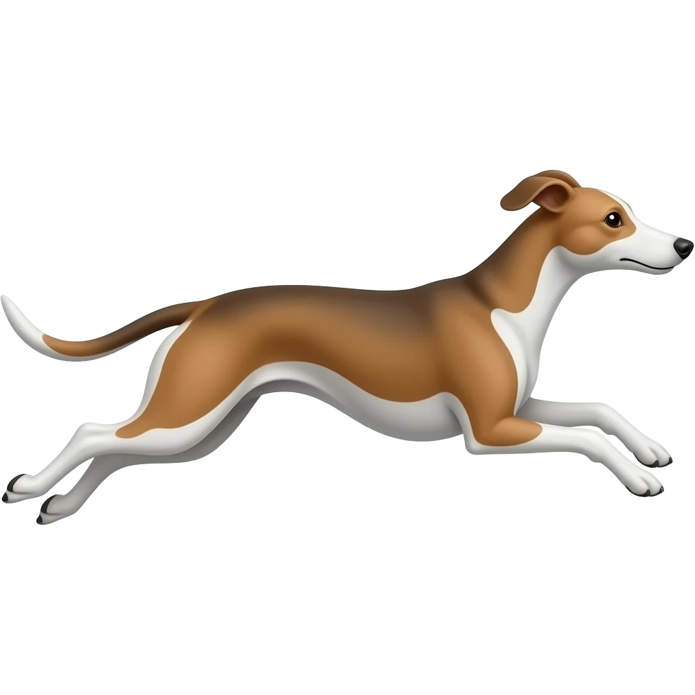 Greyhound dog running emoji