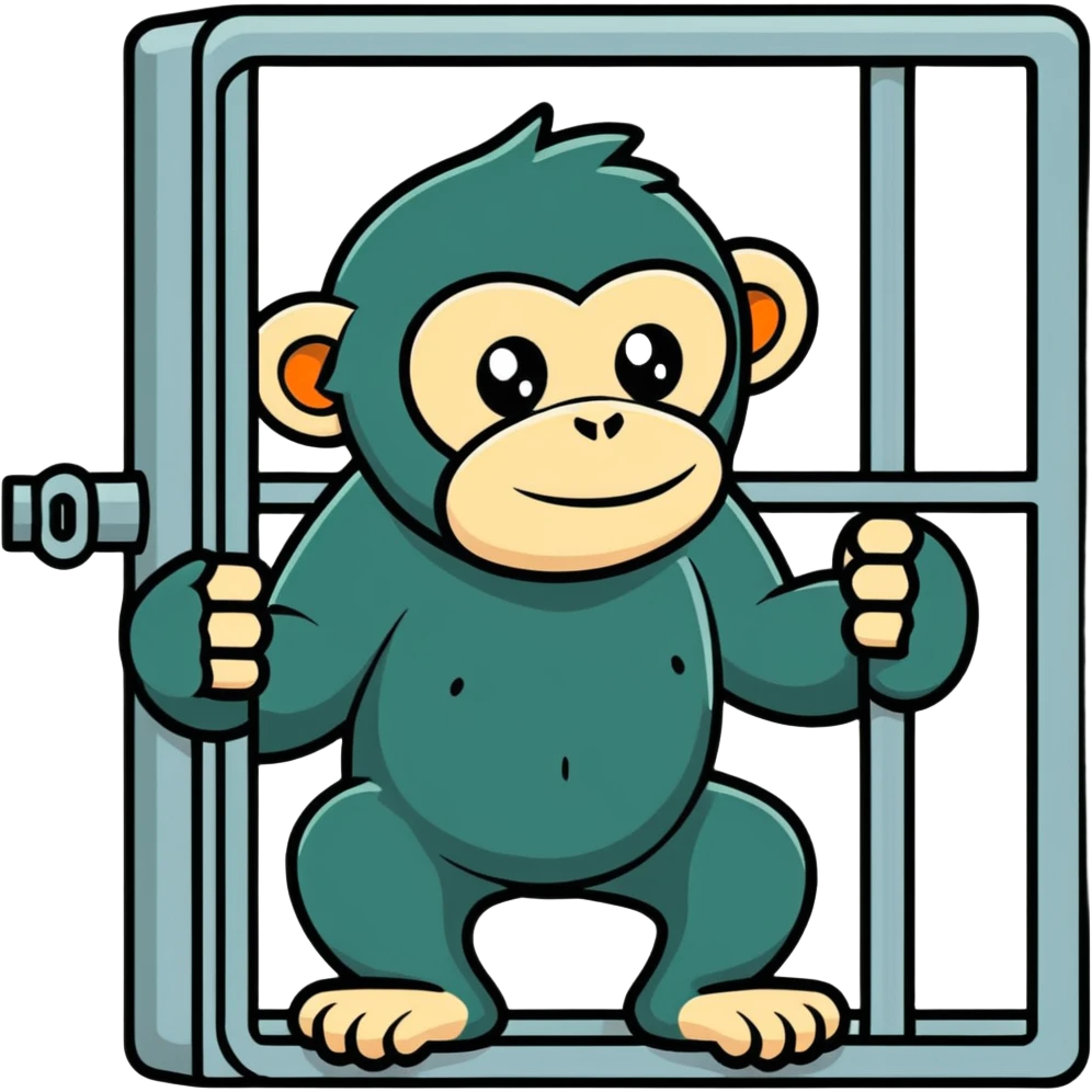Big black monke in prison emoji
