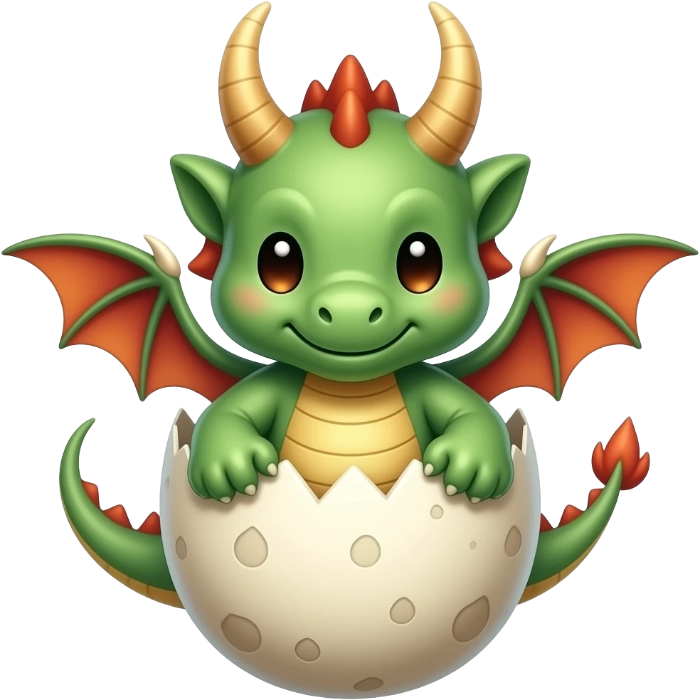cute dragon egg emoji