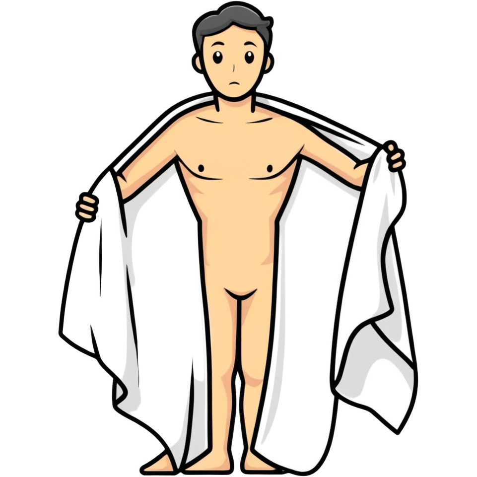 Man got Erection during a massage that was point up through the white sheet.  You could see the shape of his large erect penis under the sheets. emoji