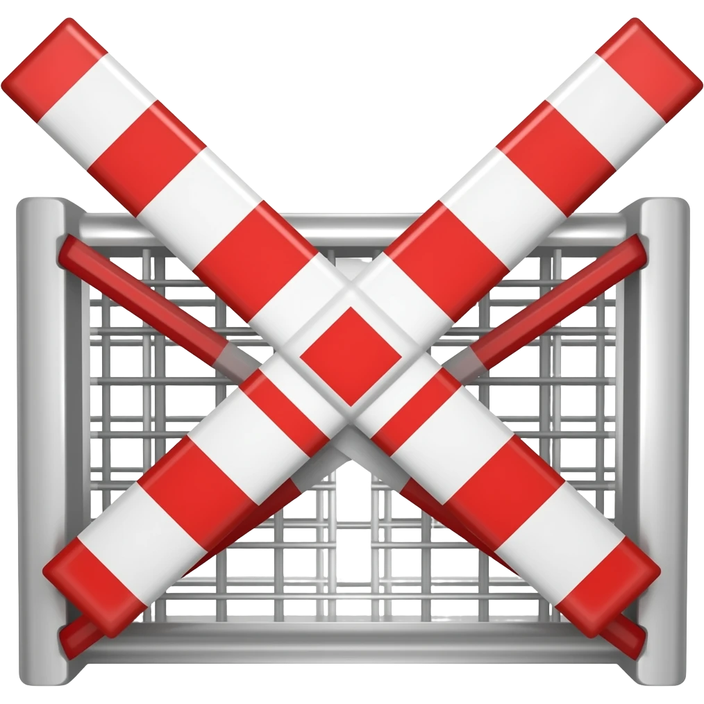 Railway crossing gate emoji