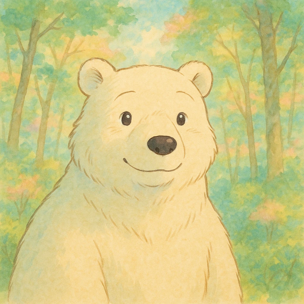 soft and whimsical polar bear emoji