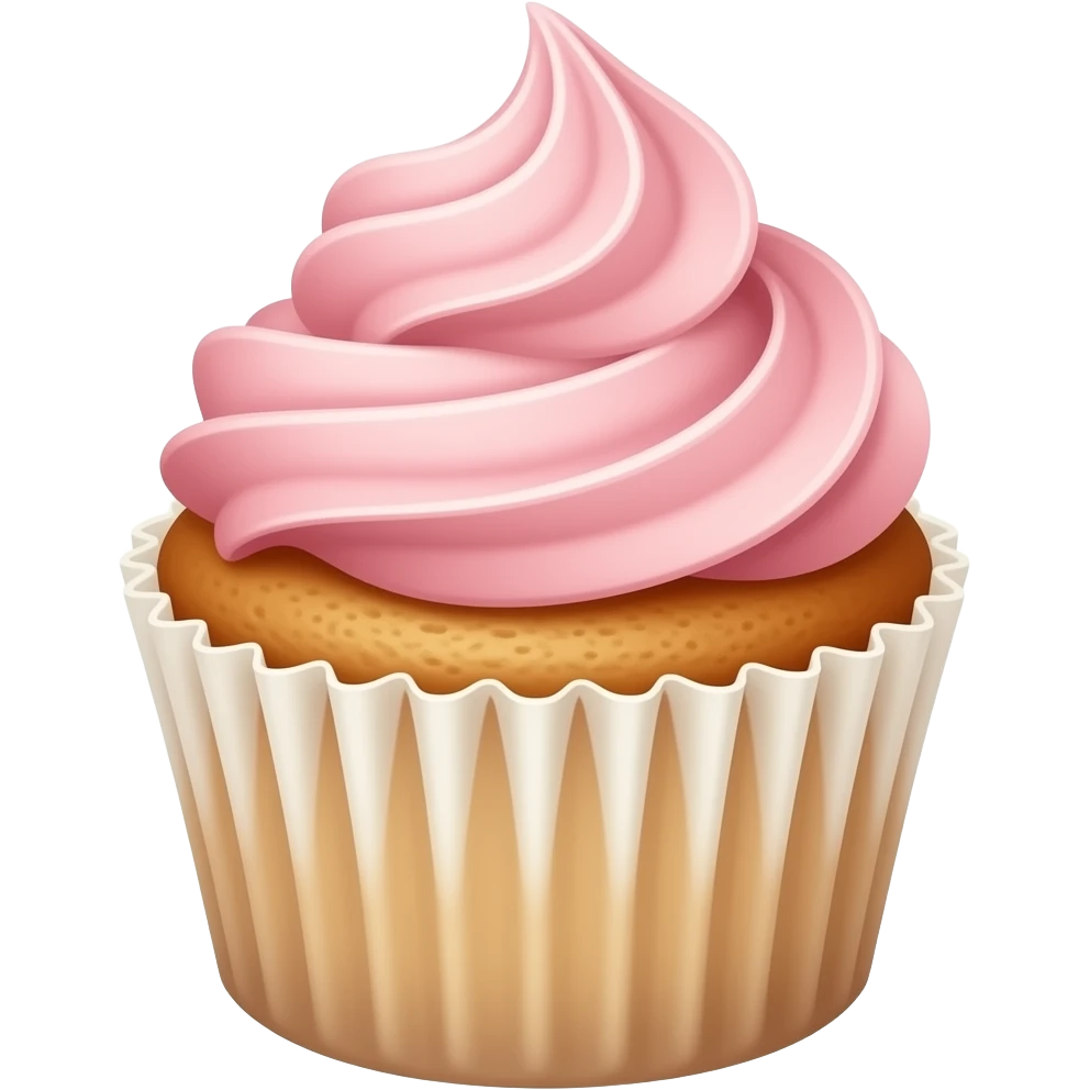 Cupcake with pink icing emoji