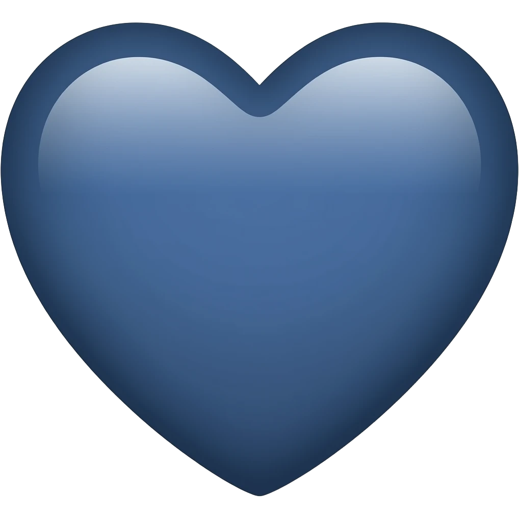 Navy heart emoji