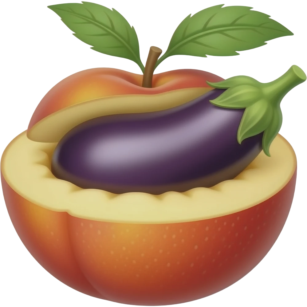 EGGPLANT IN PEACH emoji