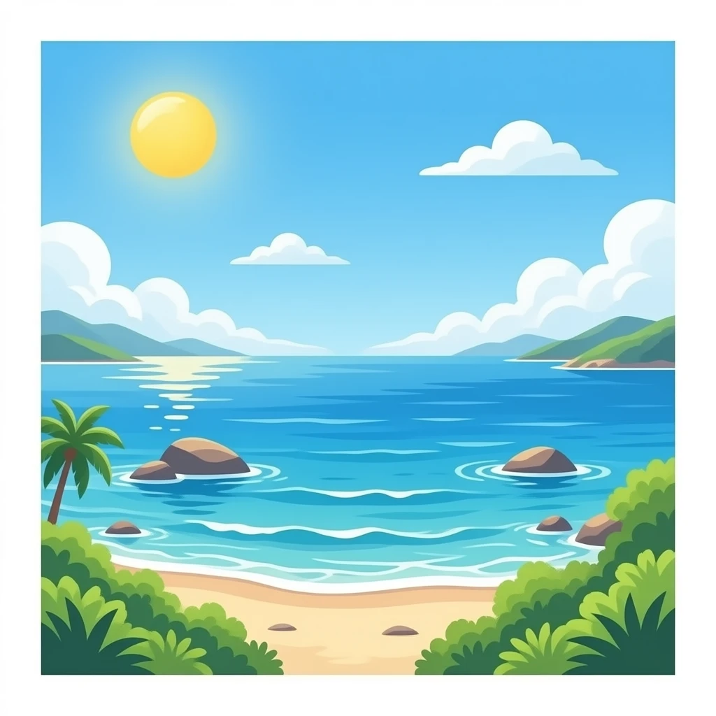 16:9 ocean view emoji