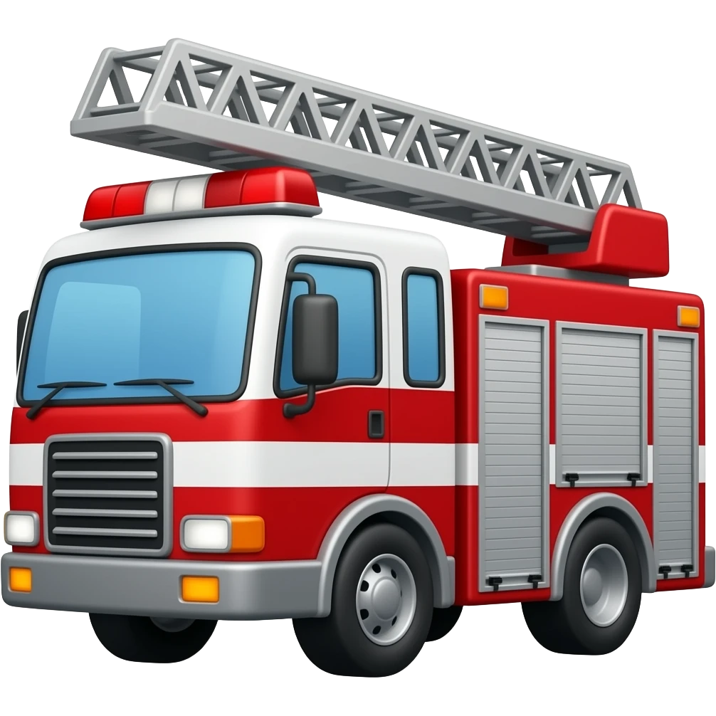 Awesome fire truck emoji