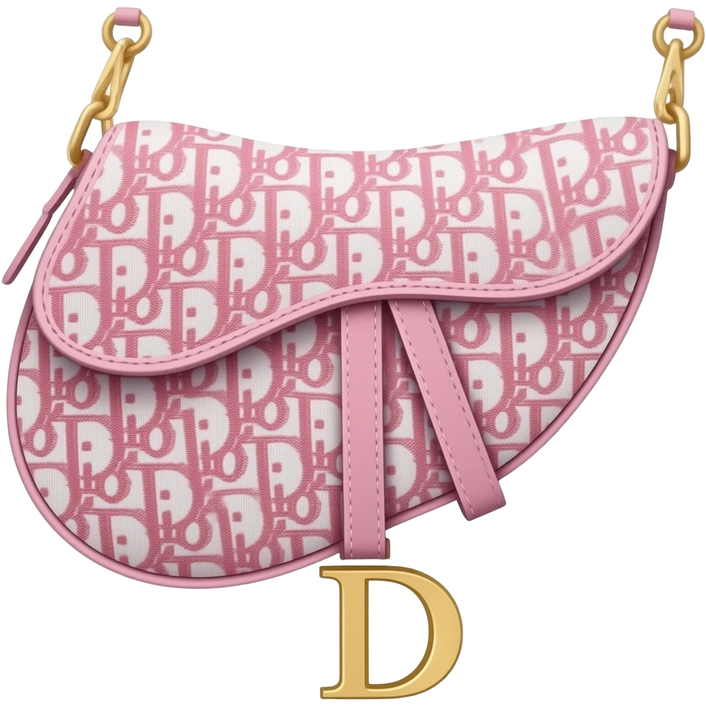 Pink Dior Oblique Embroidery and White Lace saddle bag emoji