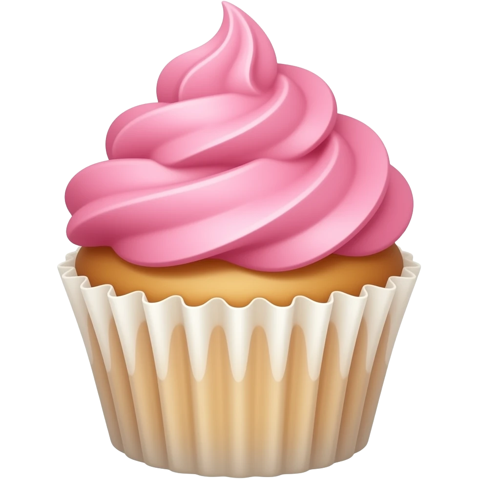 Cupcake with pink icing emoji