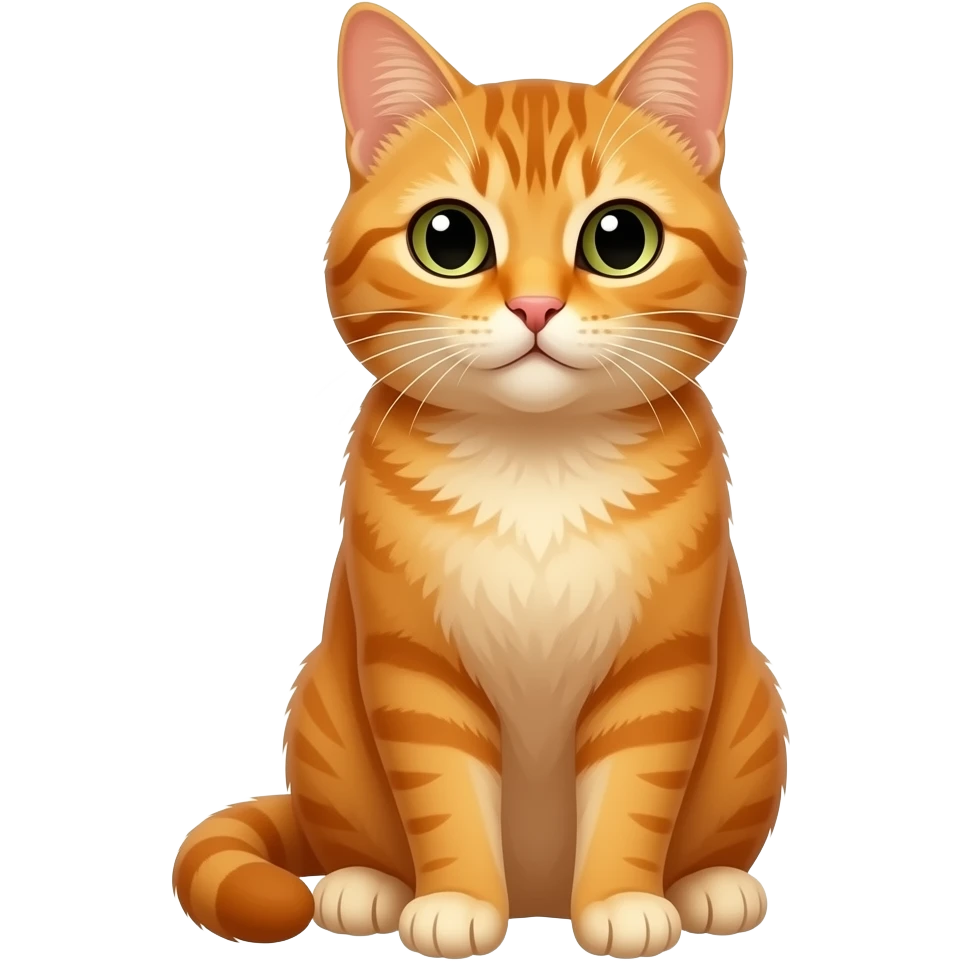 orange cat sitting pose emoji