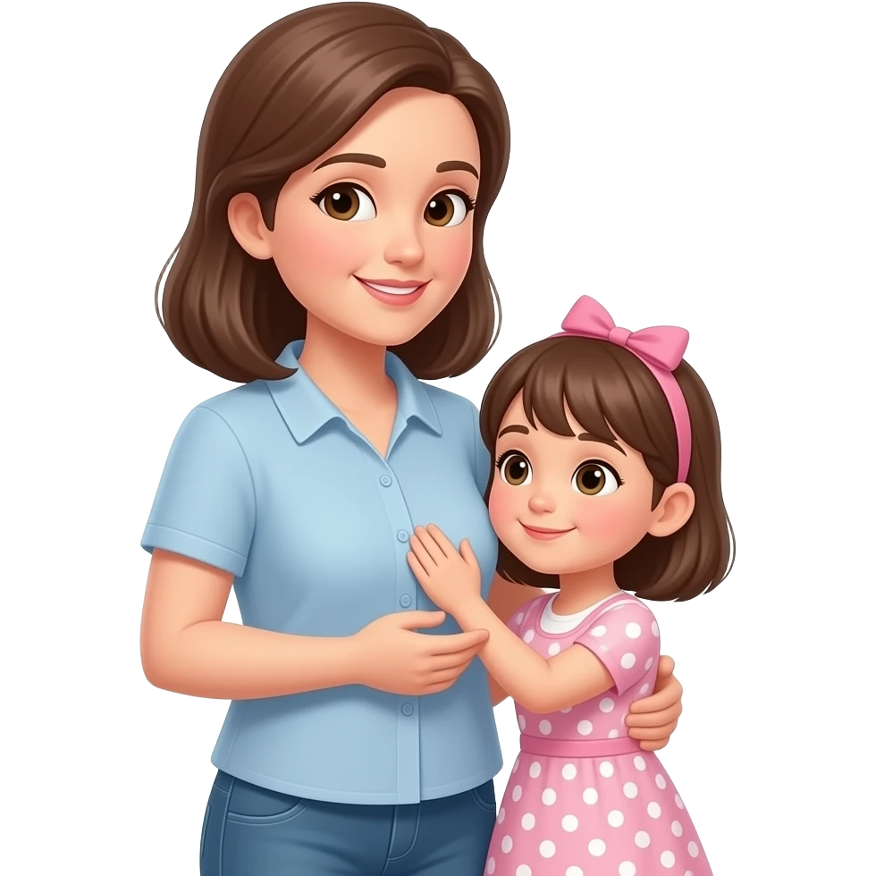 A daughter breastfeeds her mother emoji