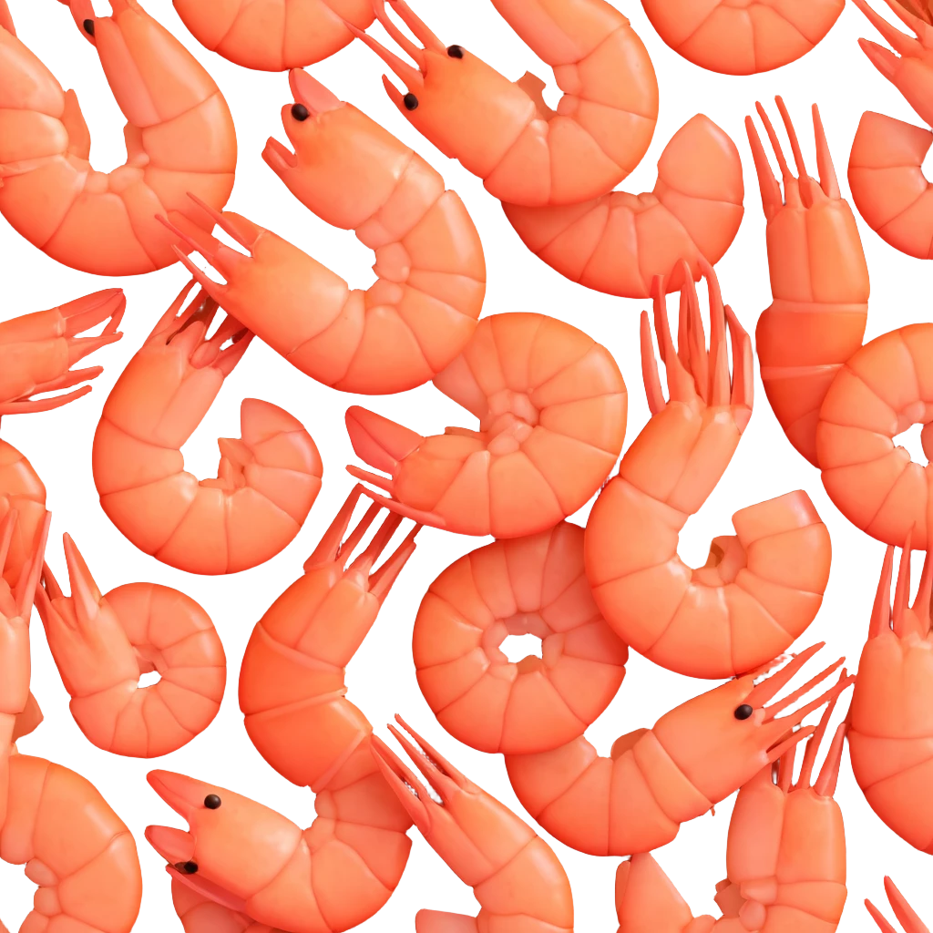 cooked shrimp, 3D emoji style emoji