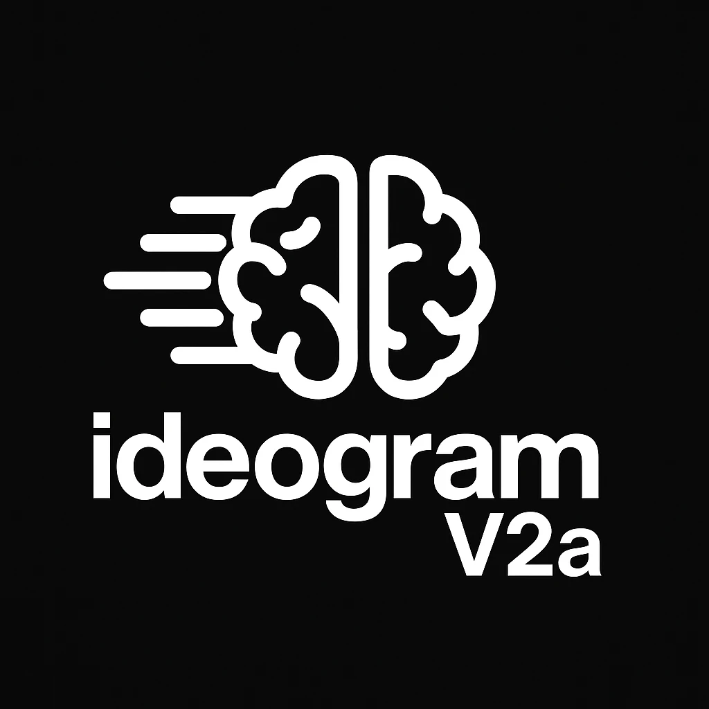 recreate this logo with text of "ideogram V2a", MAKE IT FIT IN SQAURE  emoji
