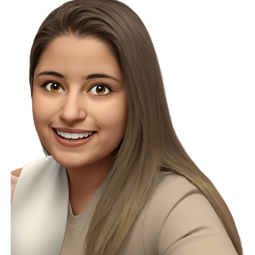 smiling girl enjoying food emoji