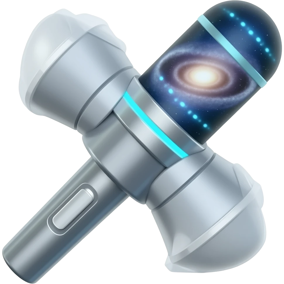 GALAXY nebula Milky Way futuristic microphone with imprints emoji