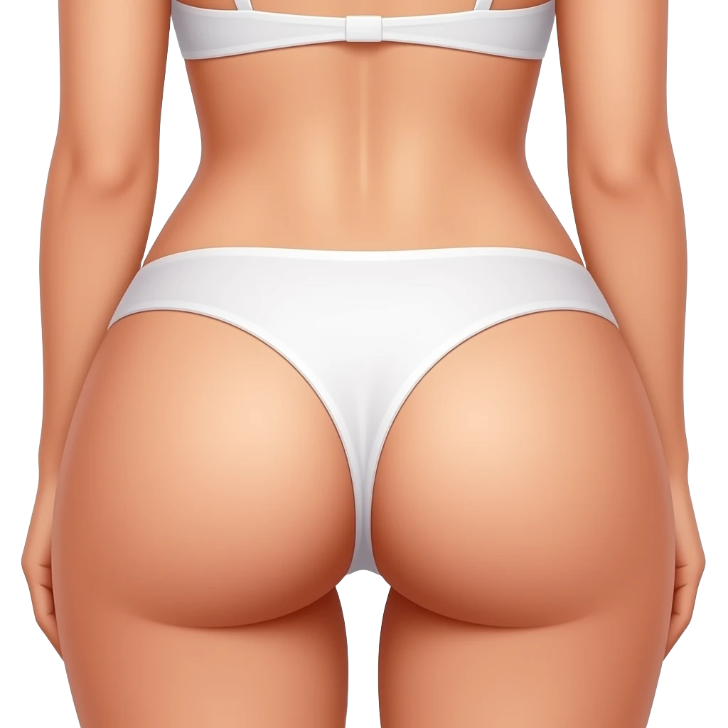 Woman with exposed butt emoji