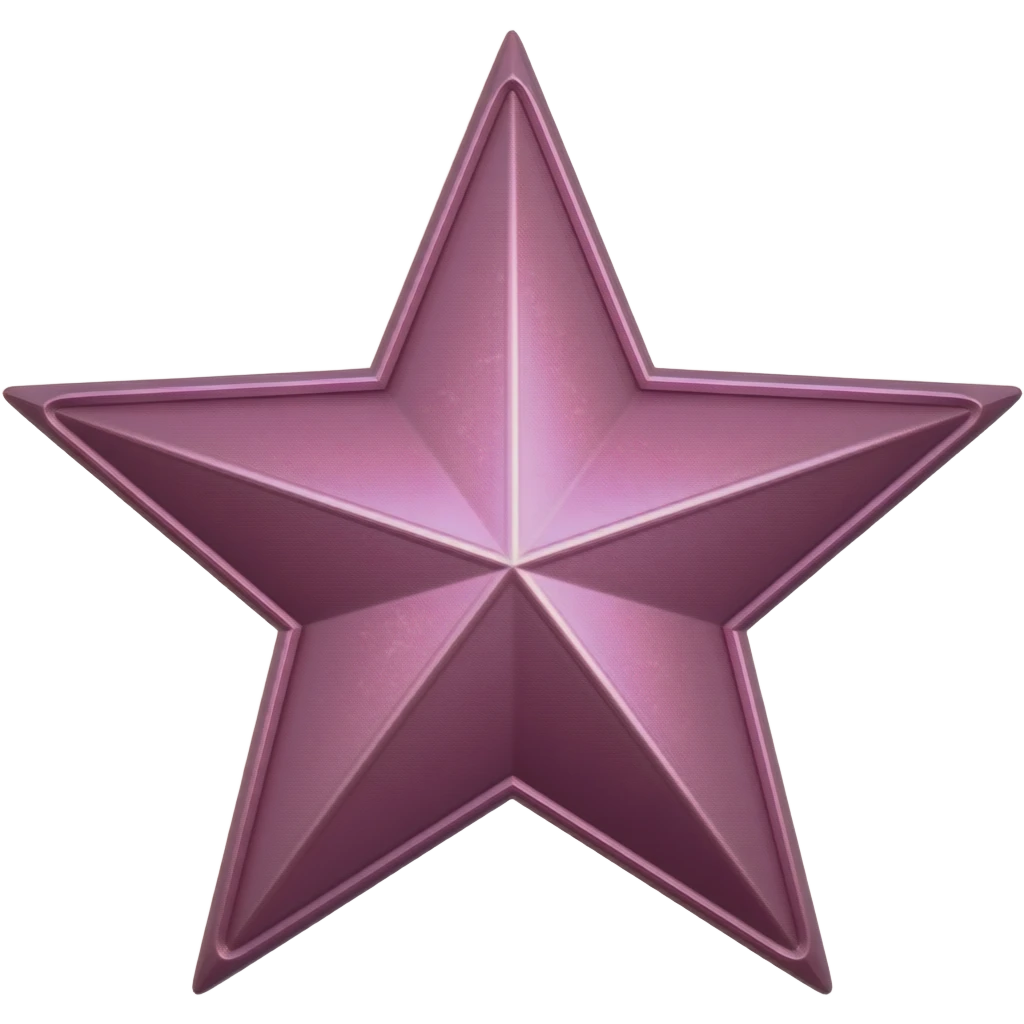 pink gothic metalic shiny star emoji