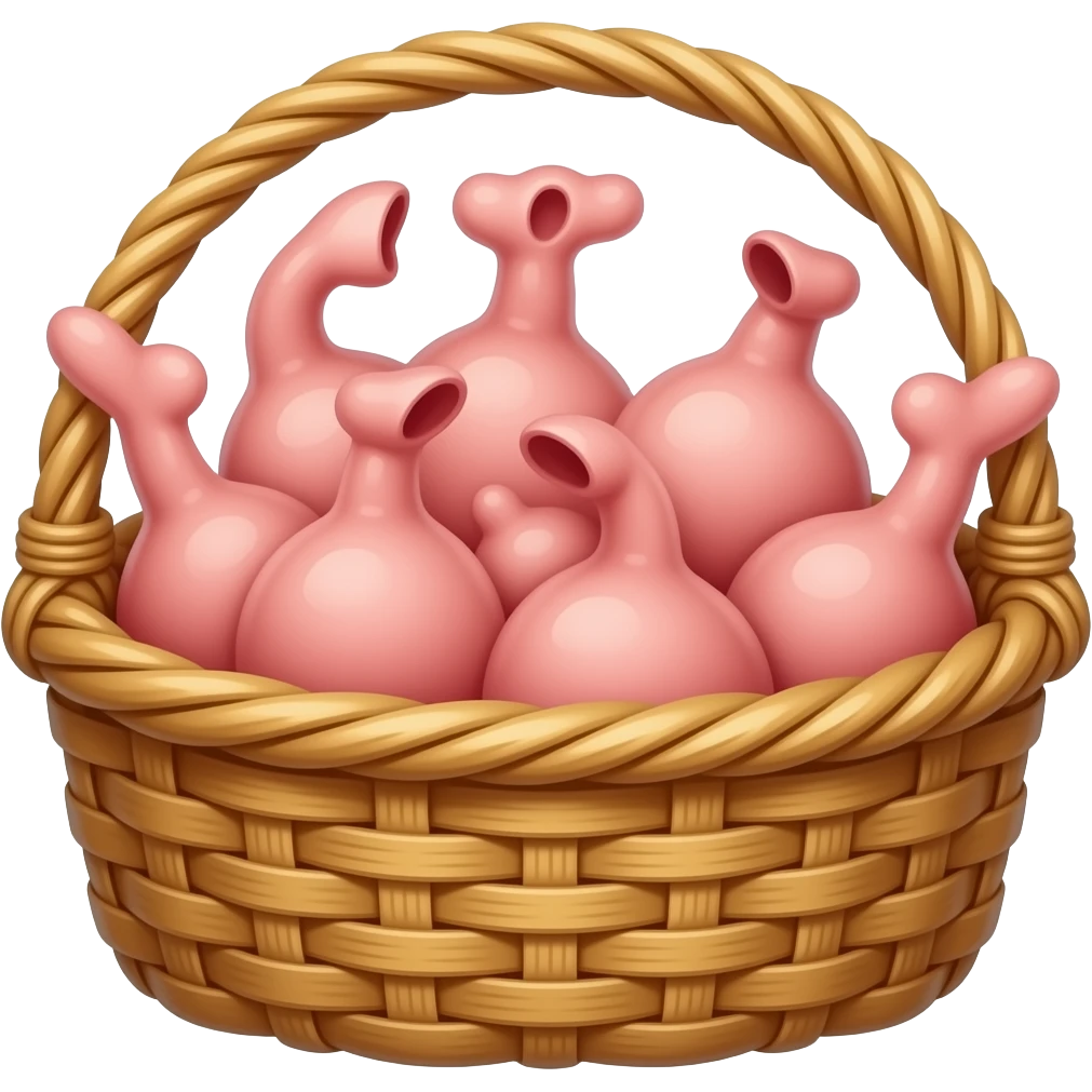 a basket full of penises emoji