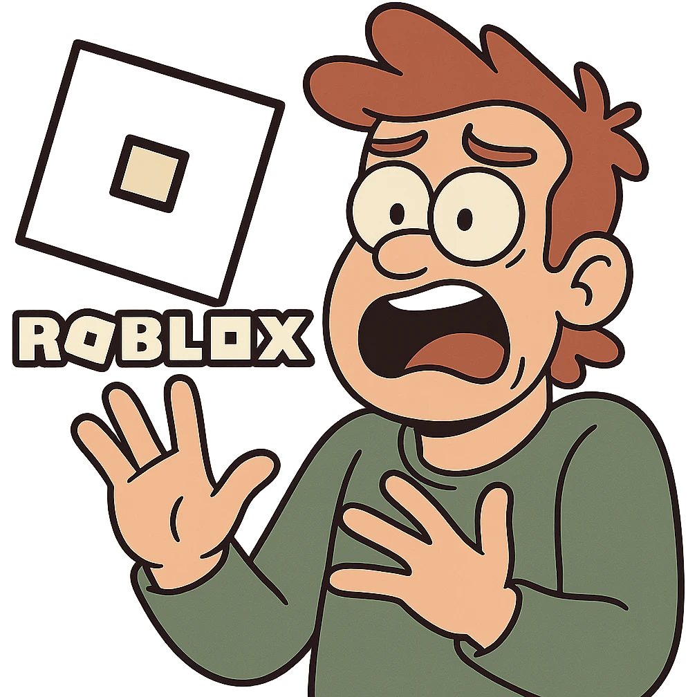 Roblox logo, flat toon style, digital use emoji
