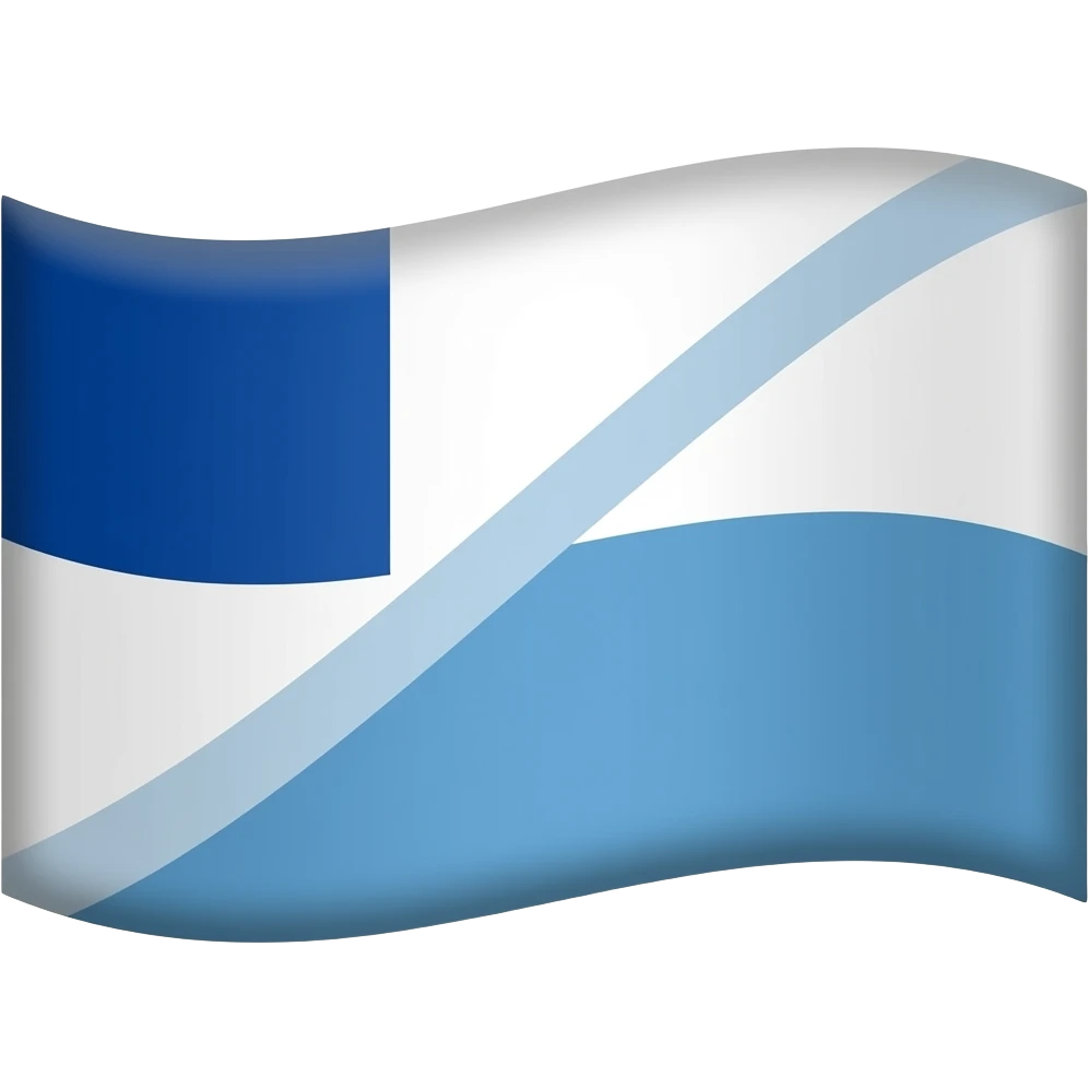 Half blue half white emoji