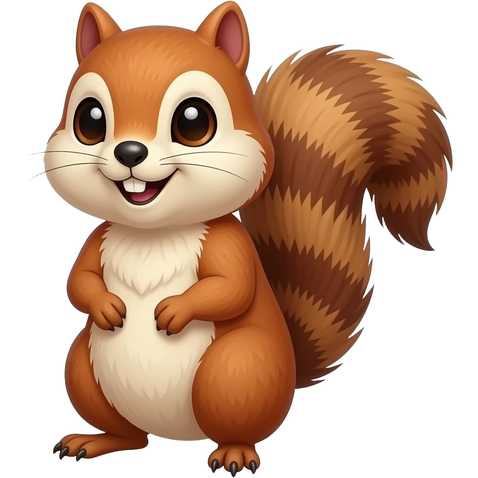 Cute chipmunk-sparrow-hybrid-creature emoji